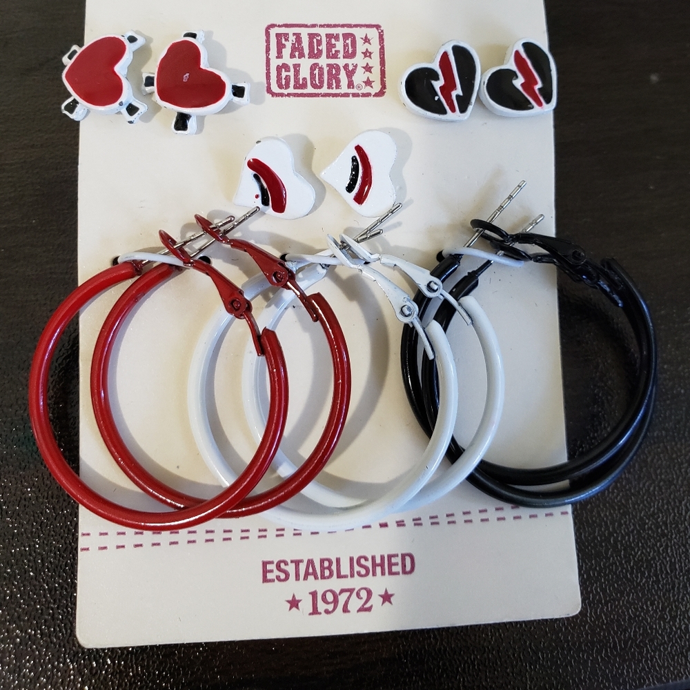 🔥Set of 6 Pierced Earrings